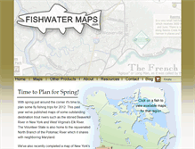 Tablet Screenshot of fishwatermaps.com